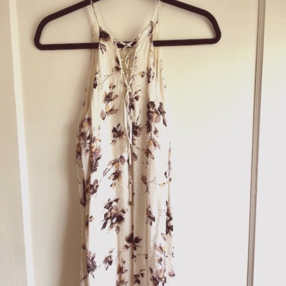 Cream Flower Dress - XS